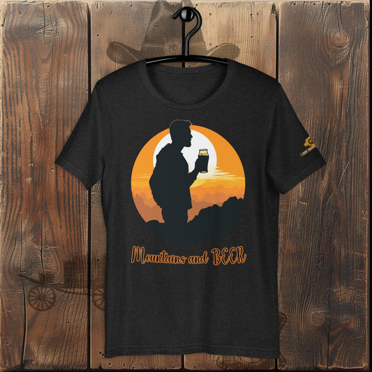 Mountains and Beer Unisex t-shirt